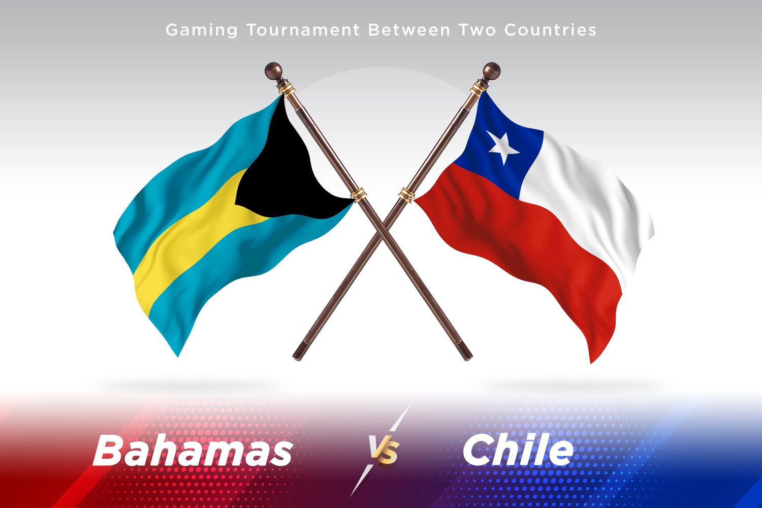 Bahamas versus Chile Two Flags