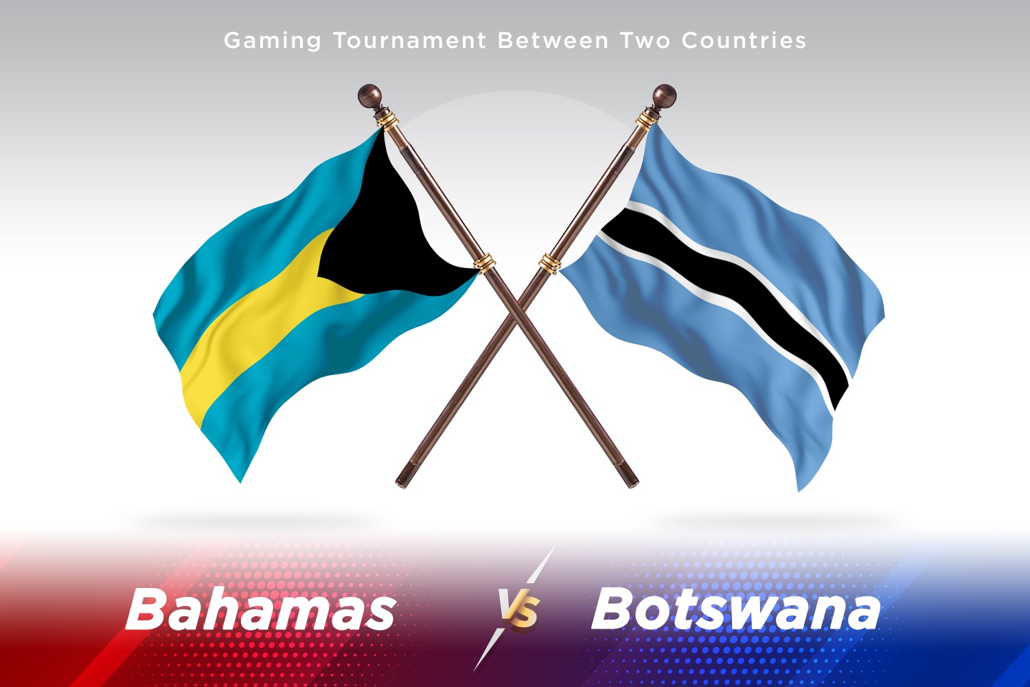 Bahamas versus Botswana Two Flags