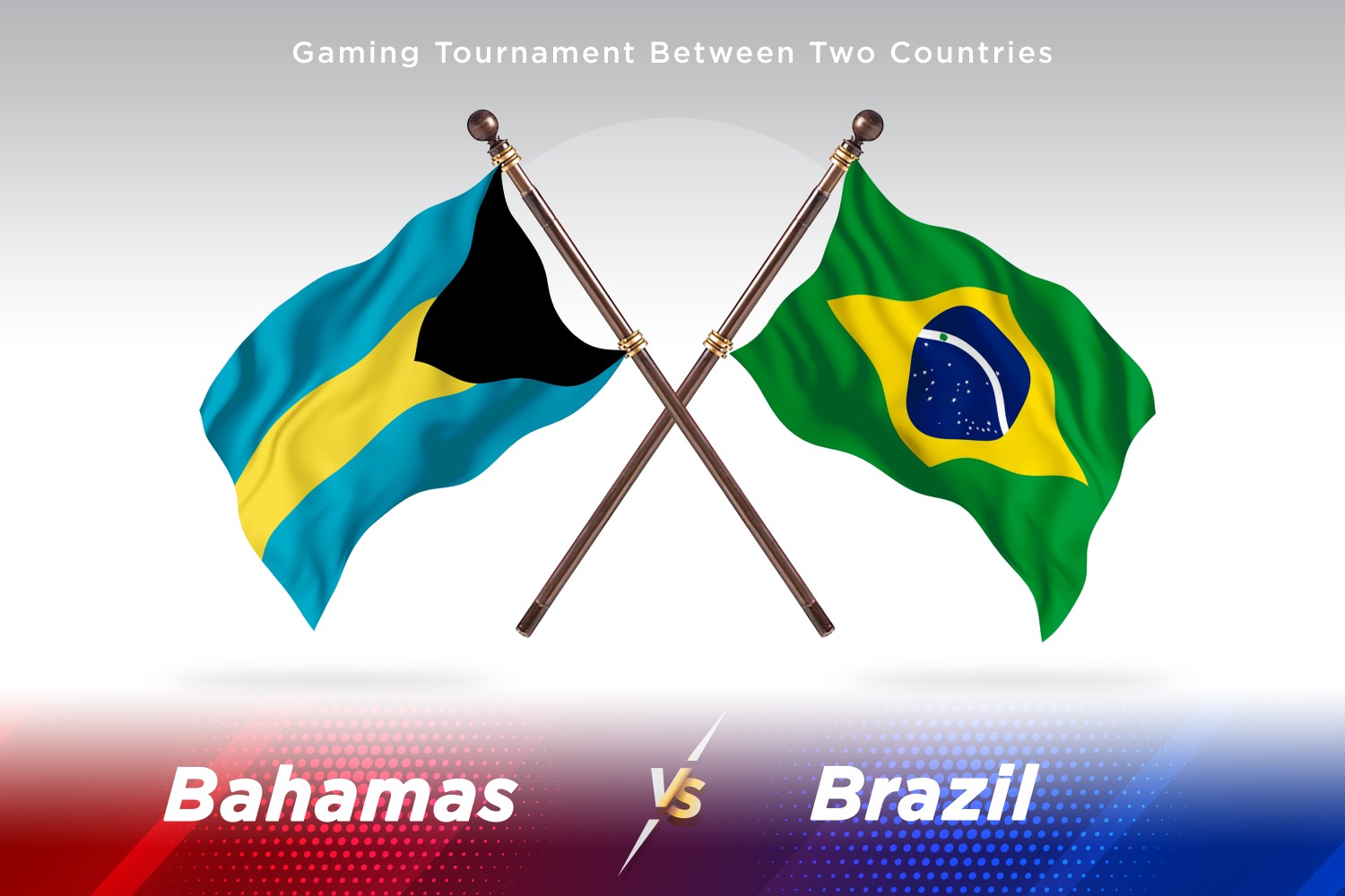 Bahamas versus brazil Two Flags