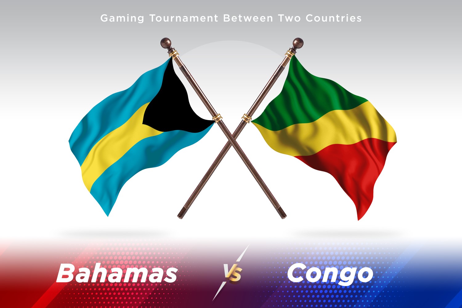 Bahamas versus Congo Two Flags