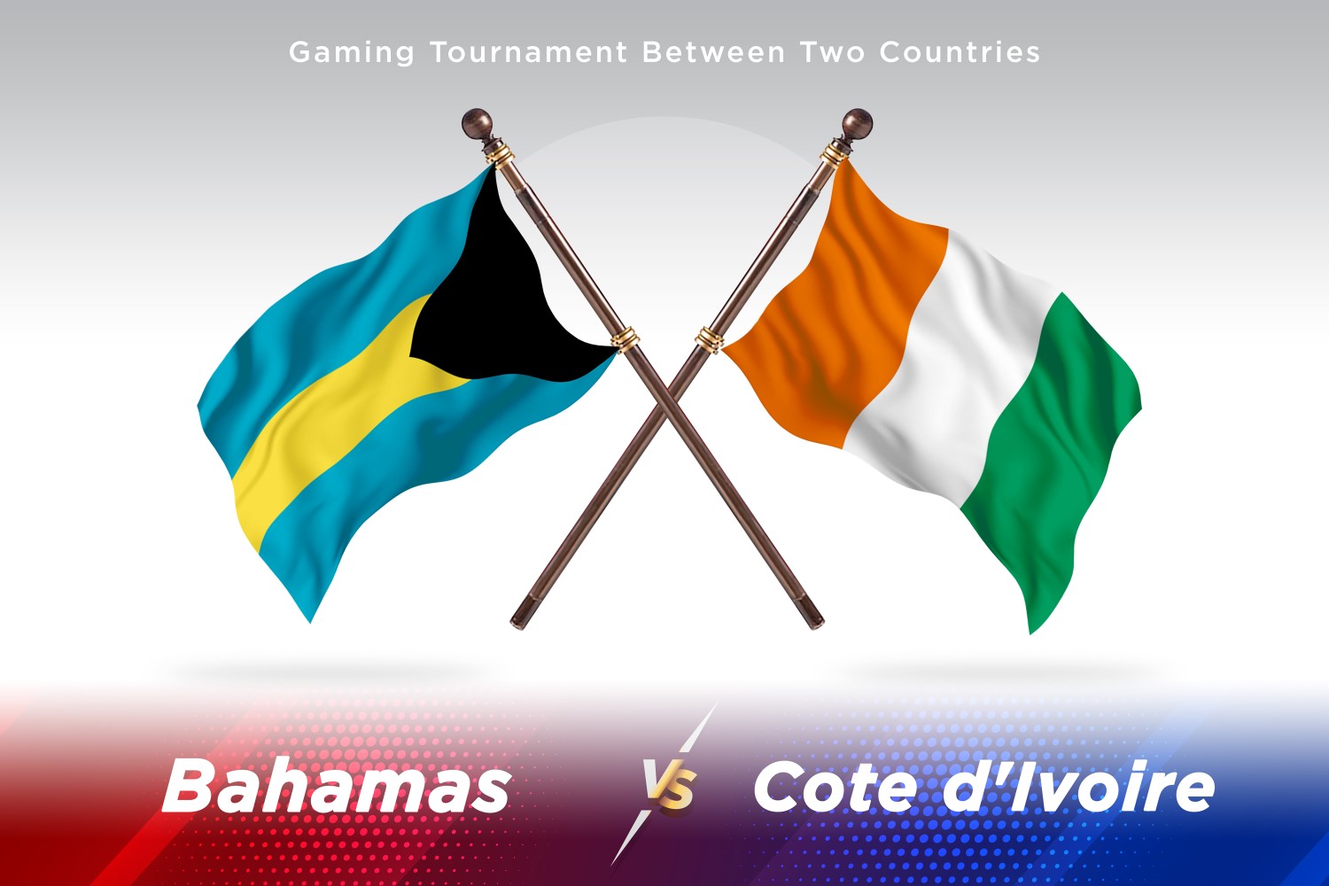 Bahamas versus cote d'ivoire Two Flags