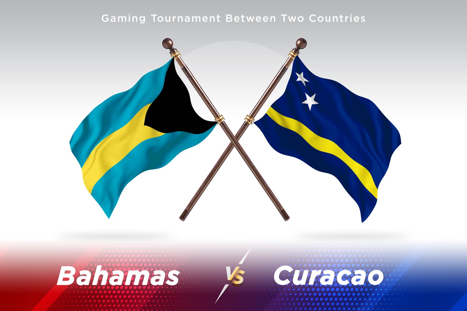 Bahamas versus curacao Two Flags