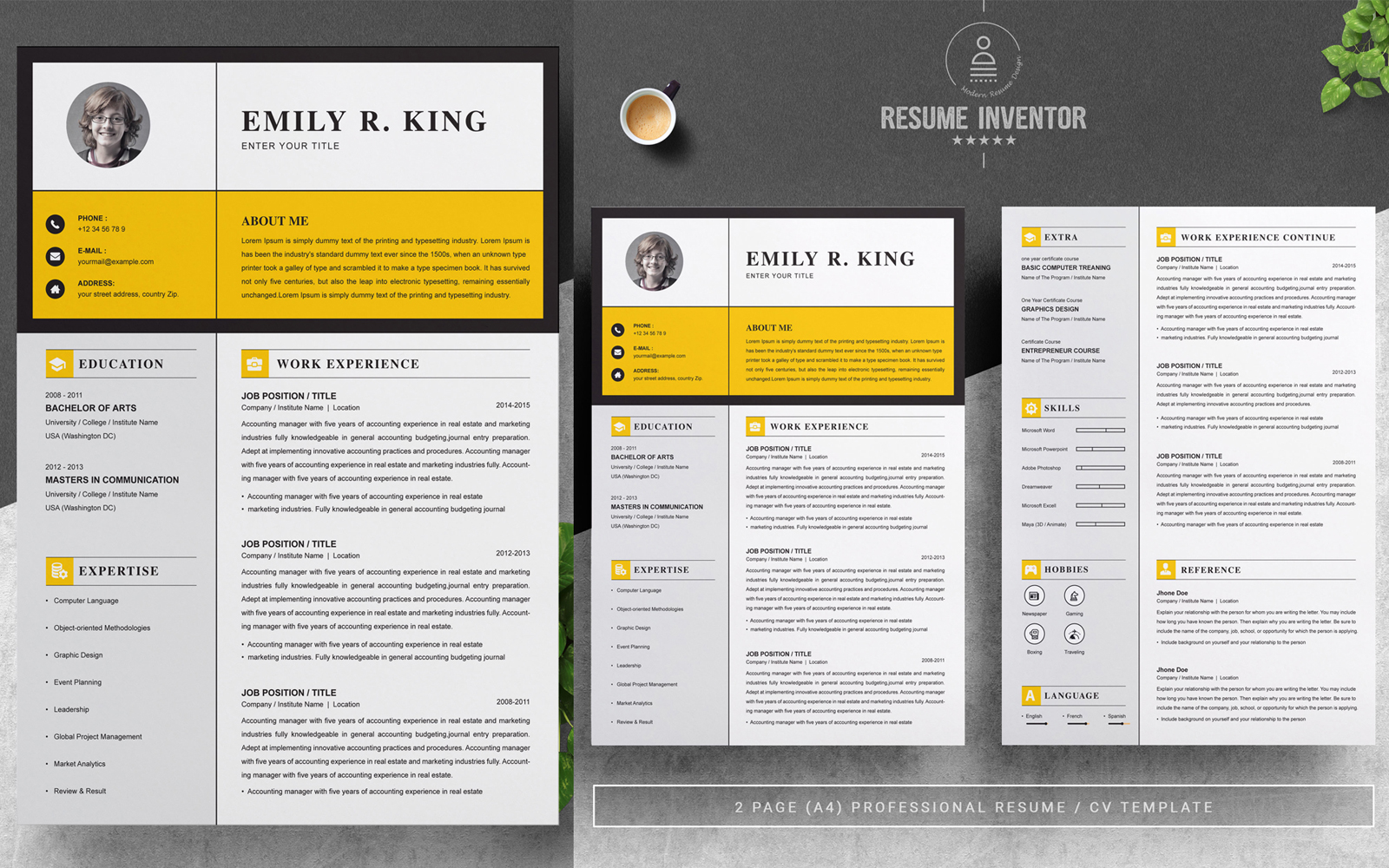 Emily r. king / CV Template