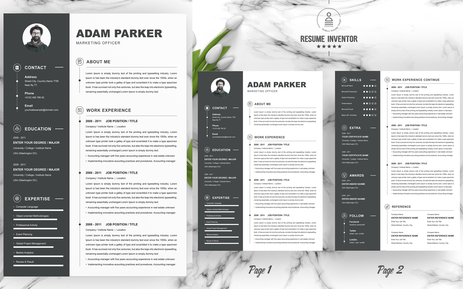 Adam Parker / Modern Resume