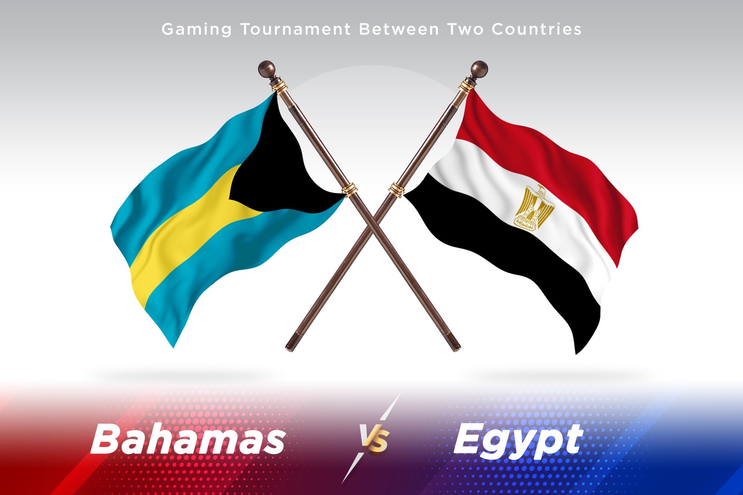 Bahamas versus Egypt Two Flags