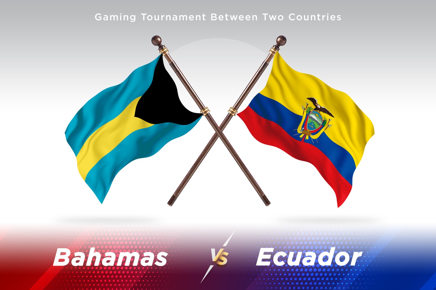 Bahamas versus Ecuador Two Flags