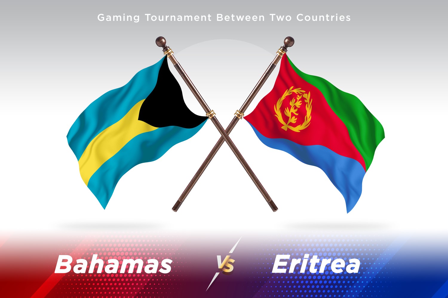 Bahamas versus Eritrea Two Flags