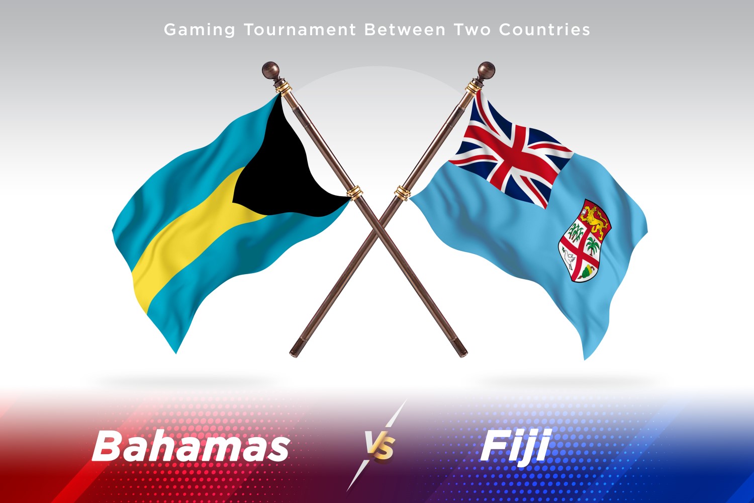 Bahamas versus Fiji Two Flags