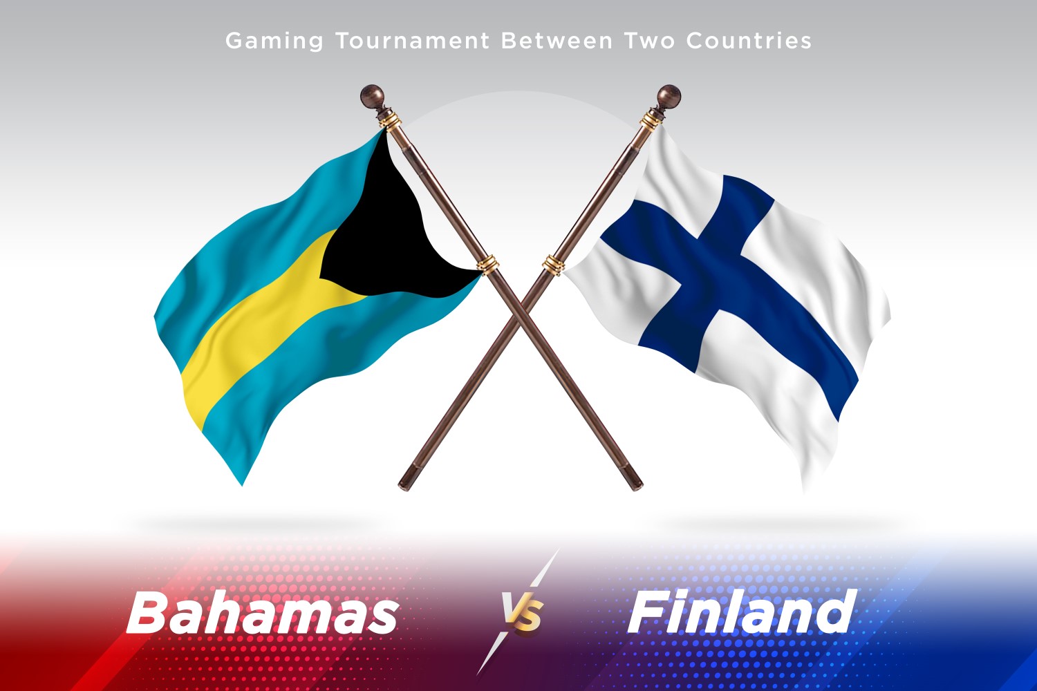 Bahamas versus Finland Two Flags