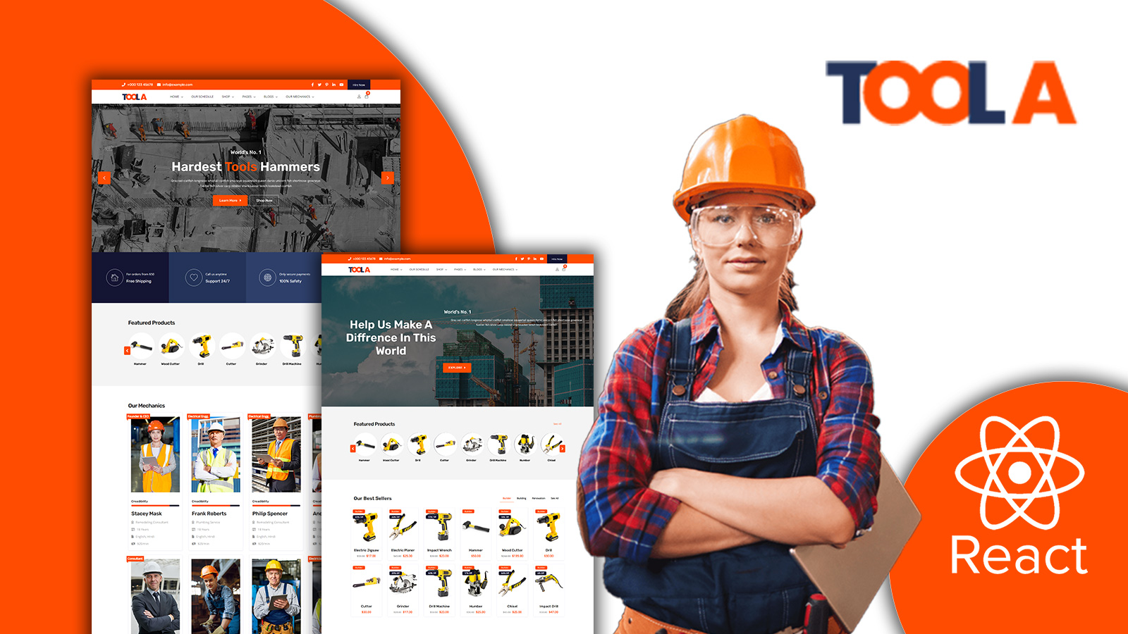 Toola - Engineering And Tool Shop React Template