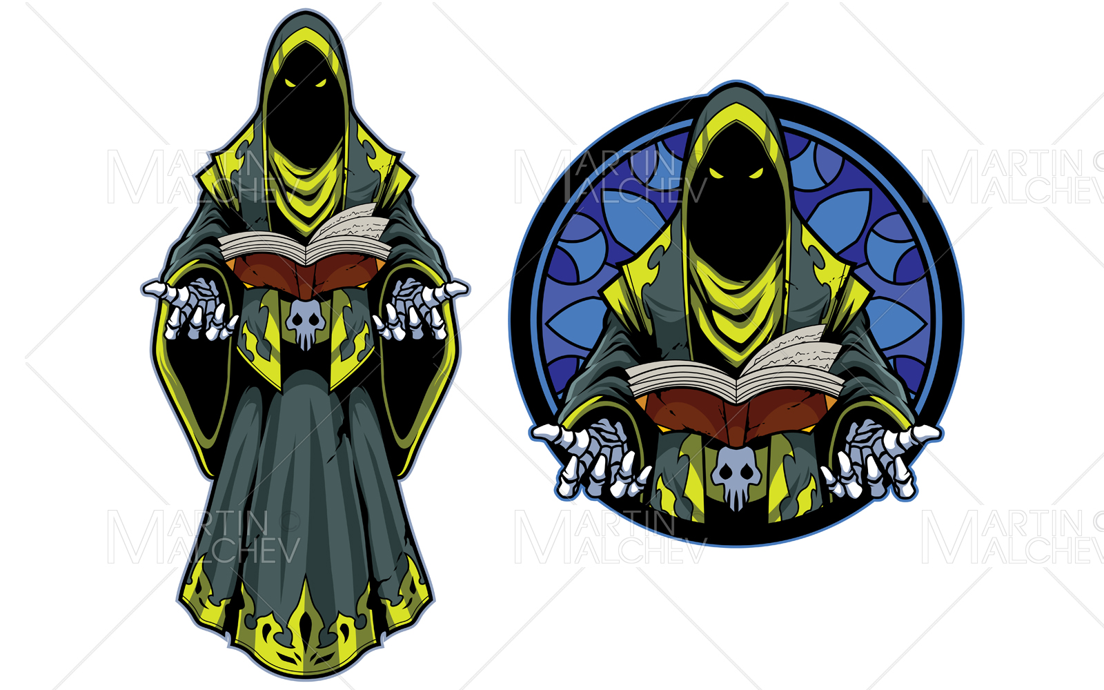 Necromancer Gaming Mascot Vector Illustration