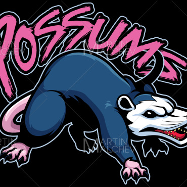 Possum Mascot Illustrations Templates 198910