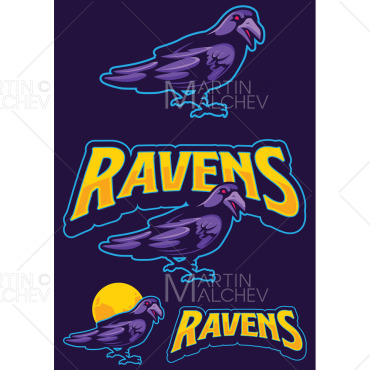 Raven Bird Illustrations Templates 198911