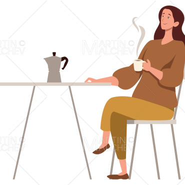 Person Coffee Illustrations Templates 198924