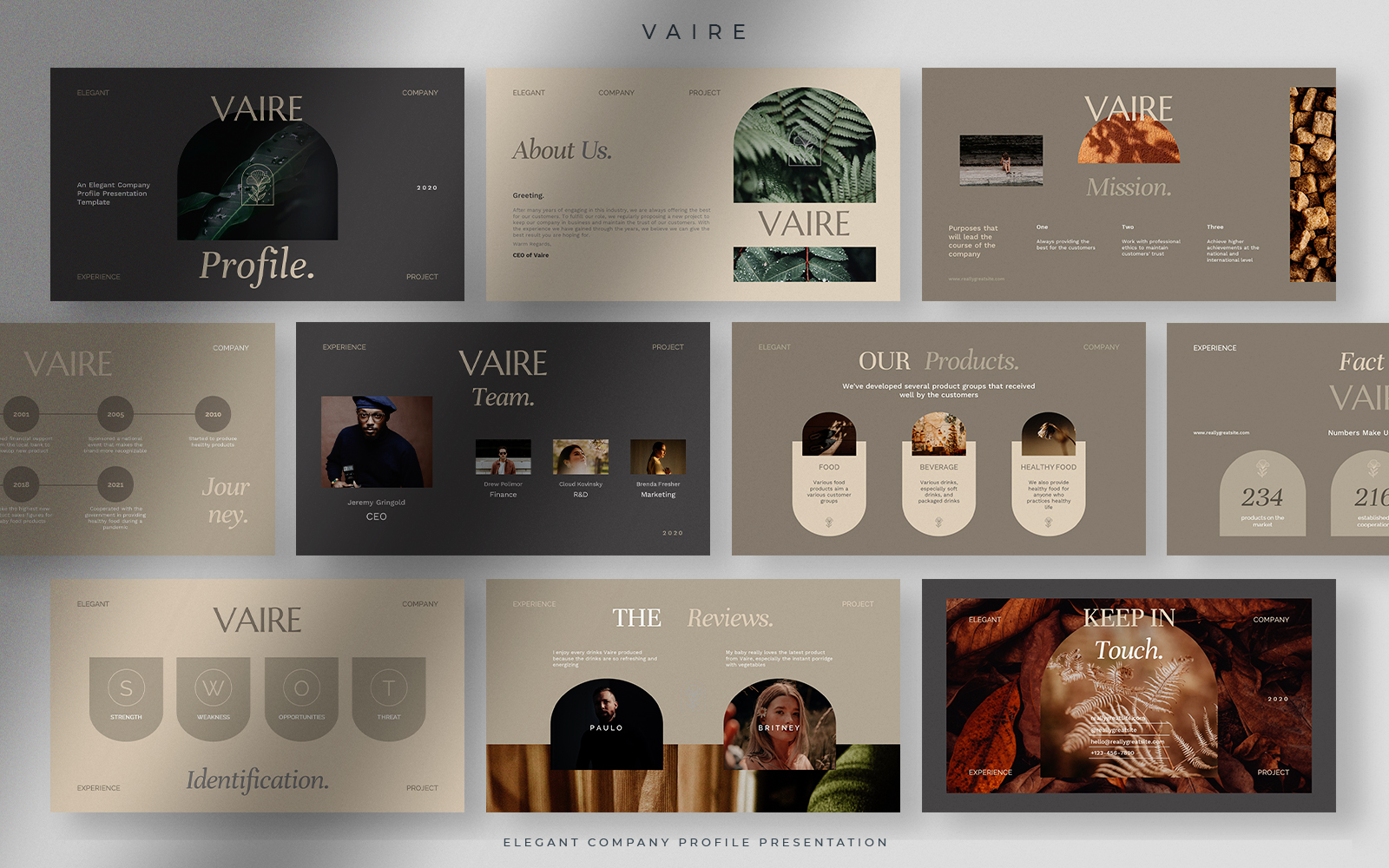 Vaire - Elegant Company Profile Presentation