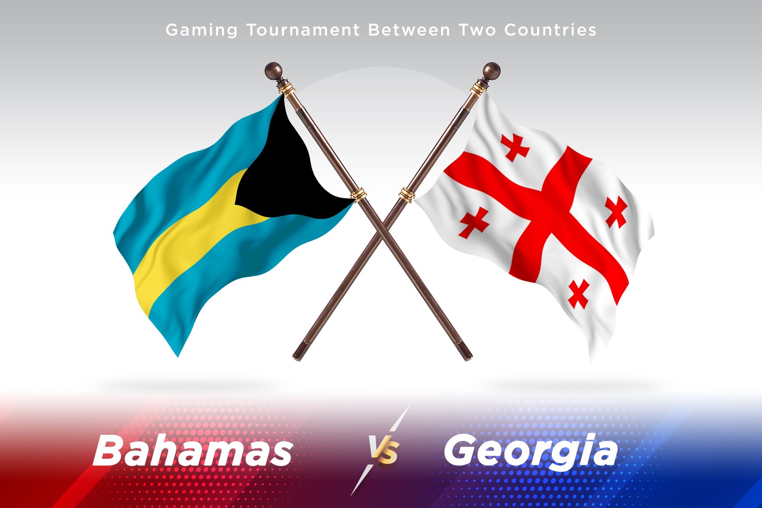 Bahamas versus Georgia Two Flags