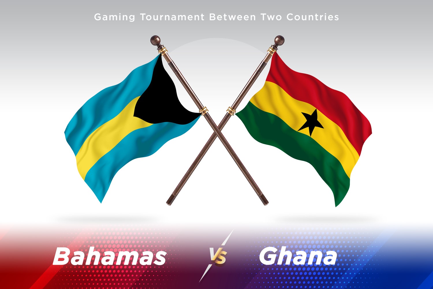 Bahamas versus Ghana Two Flags