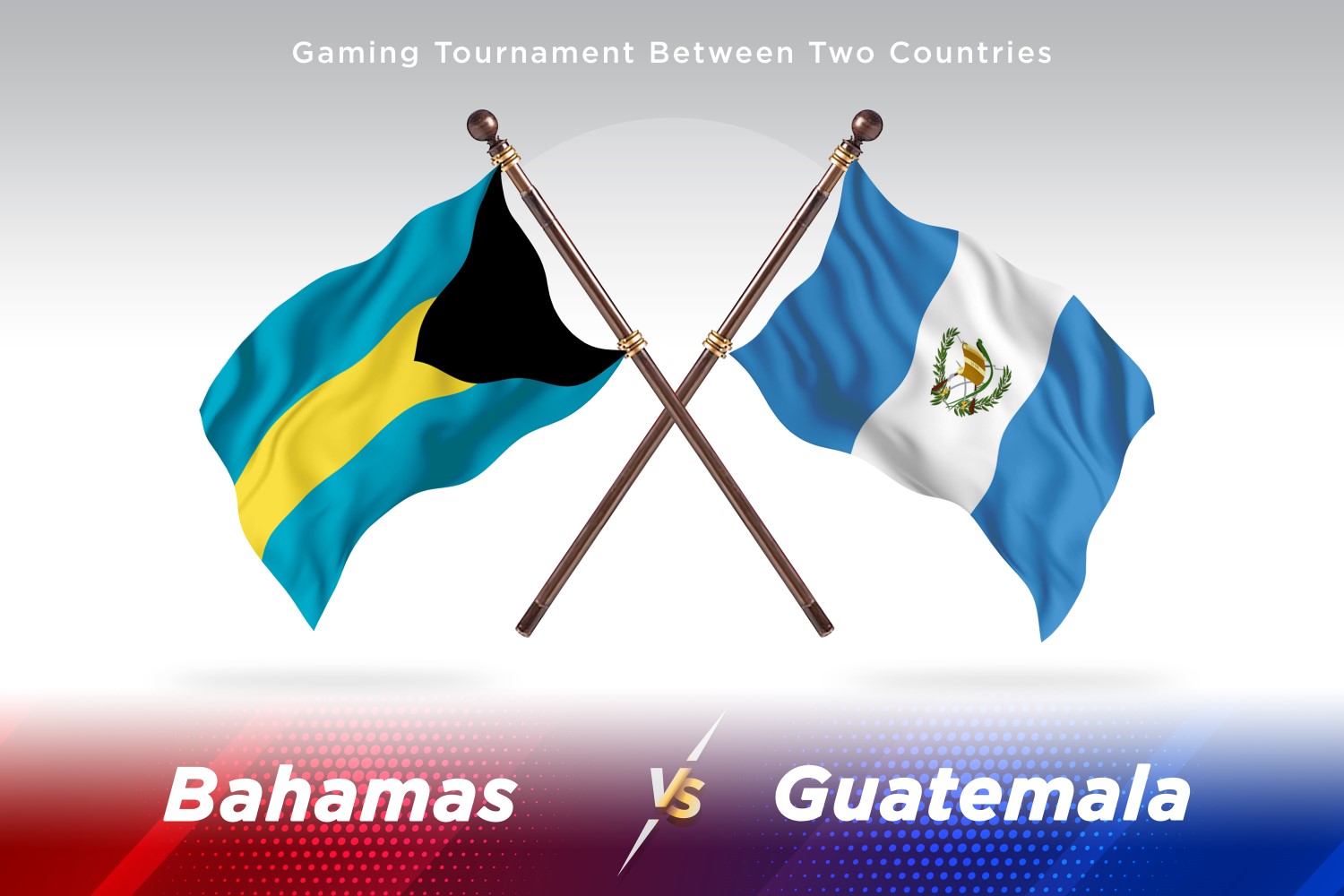 Bahamas versus Guatemala Two Flags