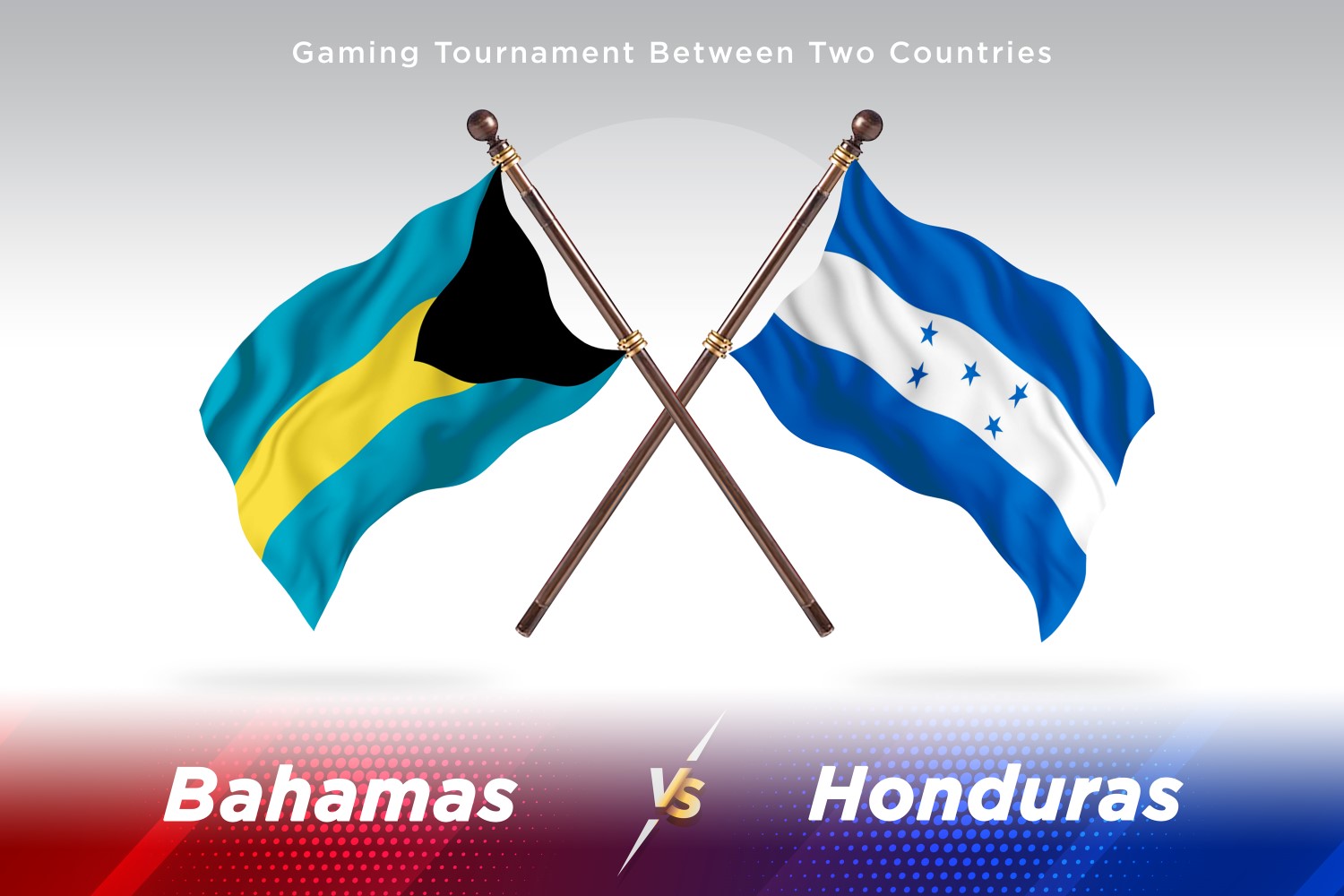 Bahamas versus Honduras Two Flags