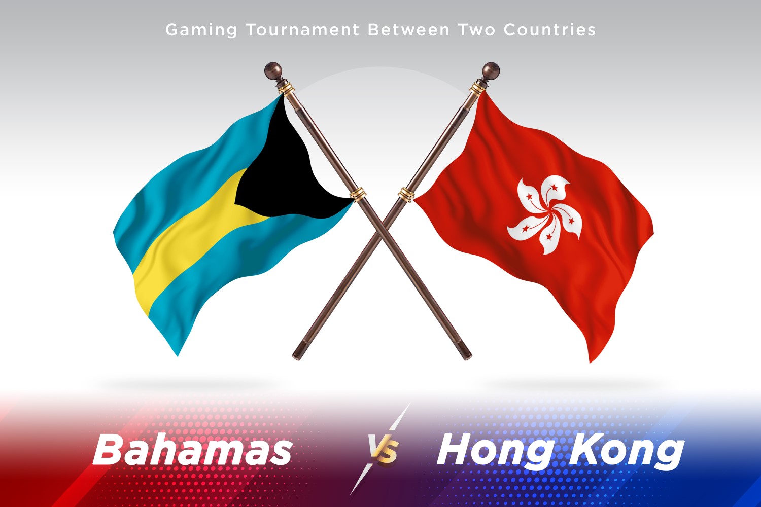 Bahamas versus Hong   Kong Two Flags