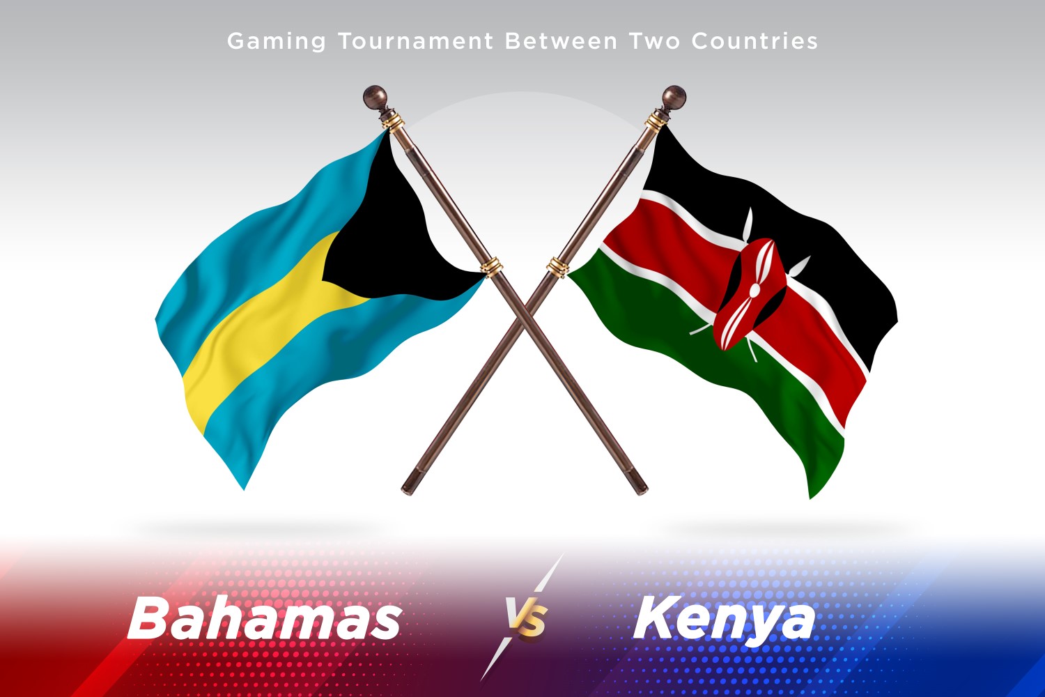 Bahamas versus Kenya Two Flags