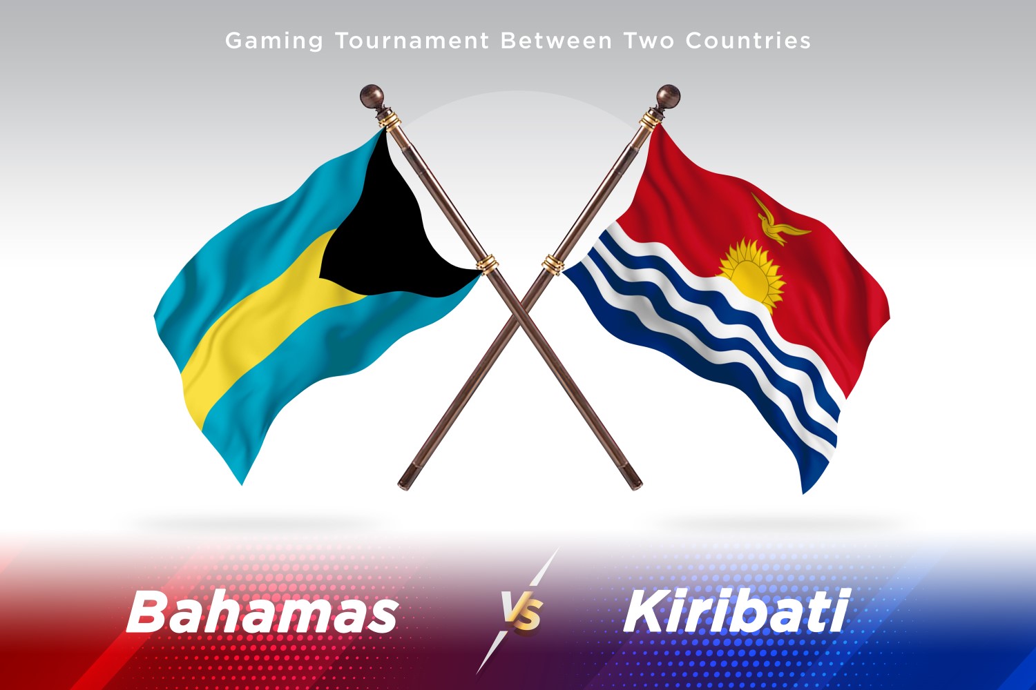 Bahamas versus Kiribati Two Flags