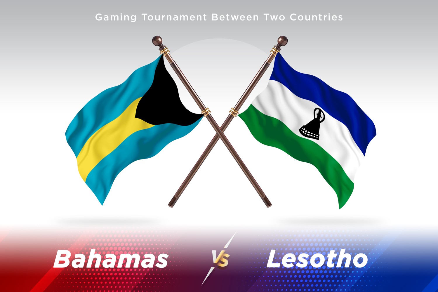 Bahamas versus Lesotho Two Flags