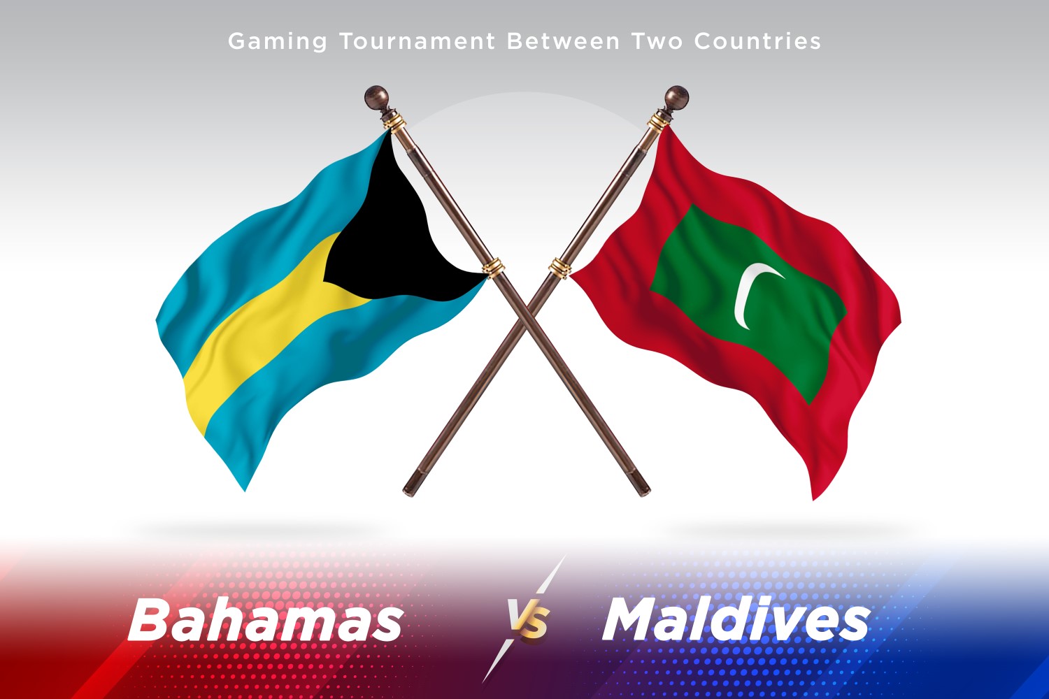 Bahamas versus Maldives Two Flags