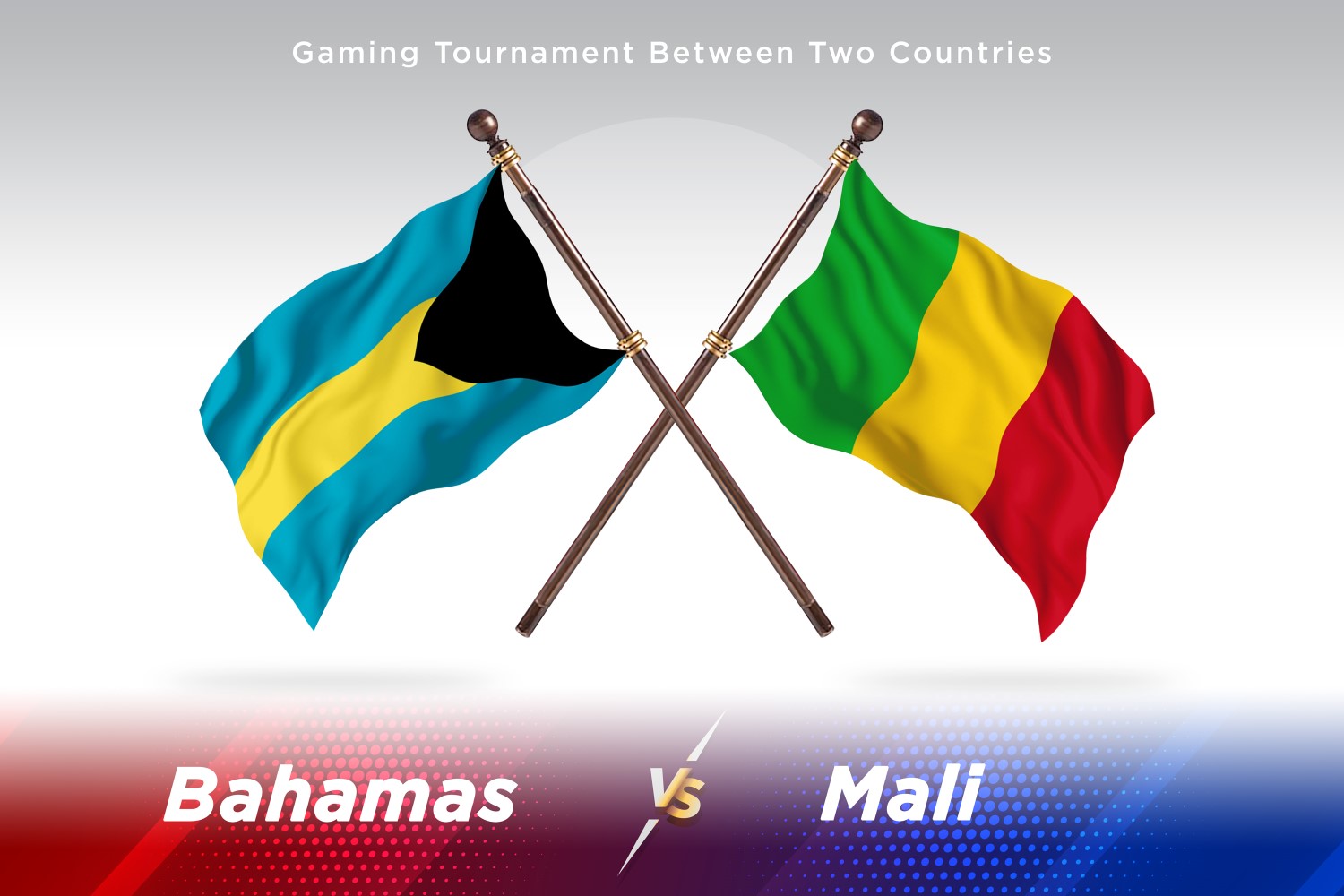 Bahamas versus Mali Two Flags