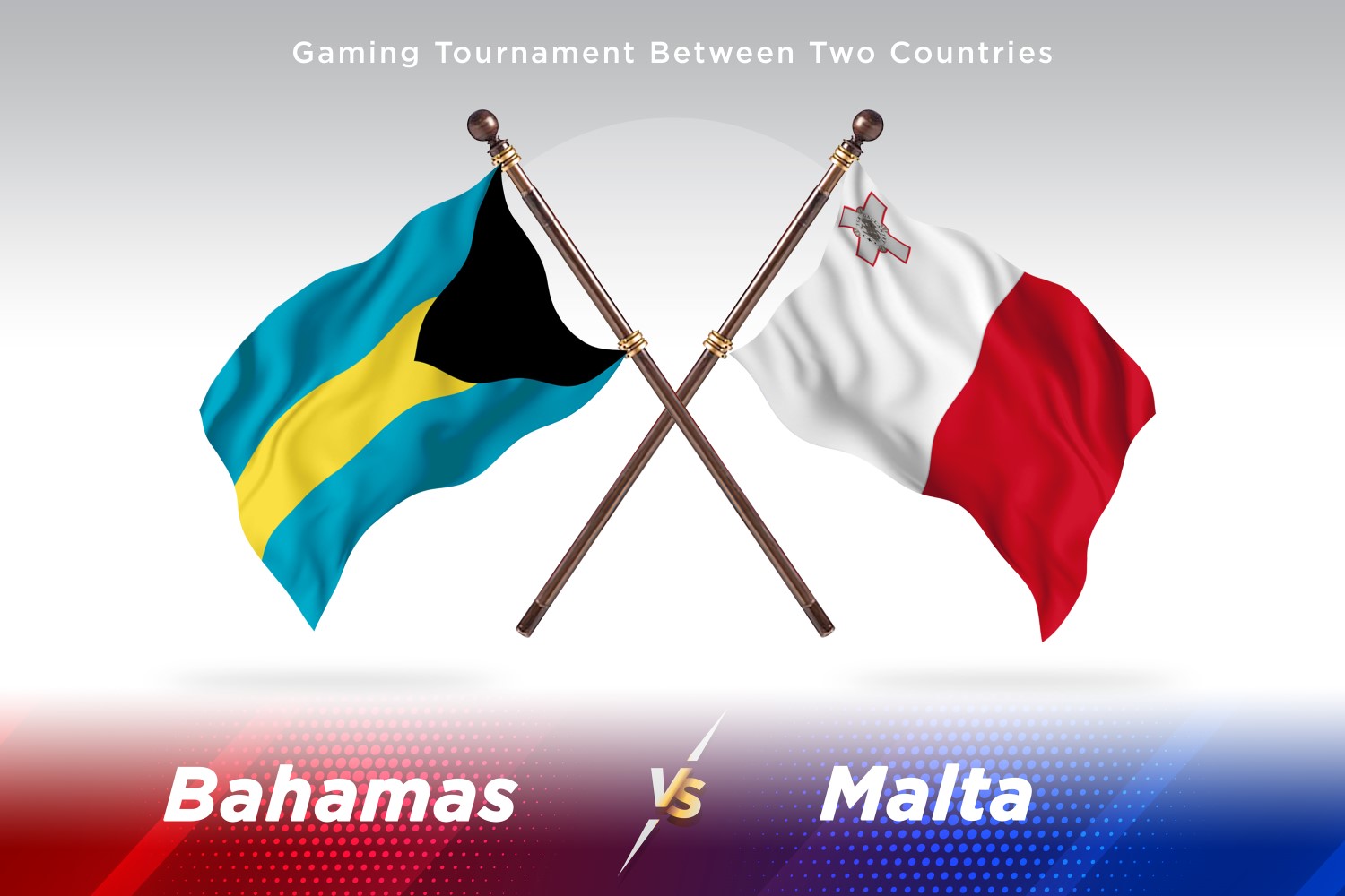 Bahamas versus Malta Two Flags