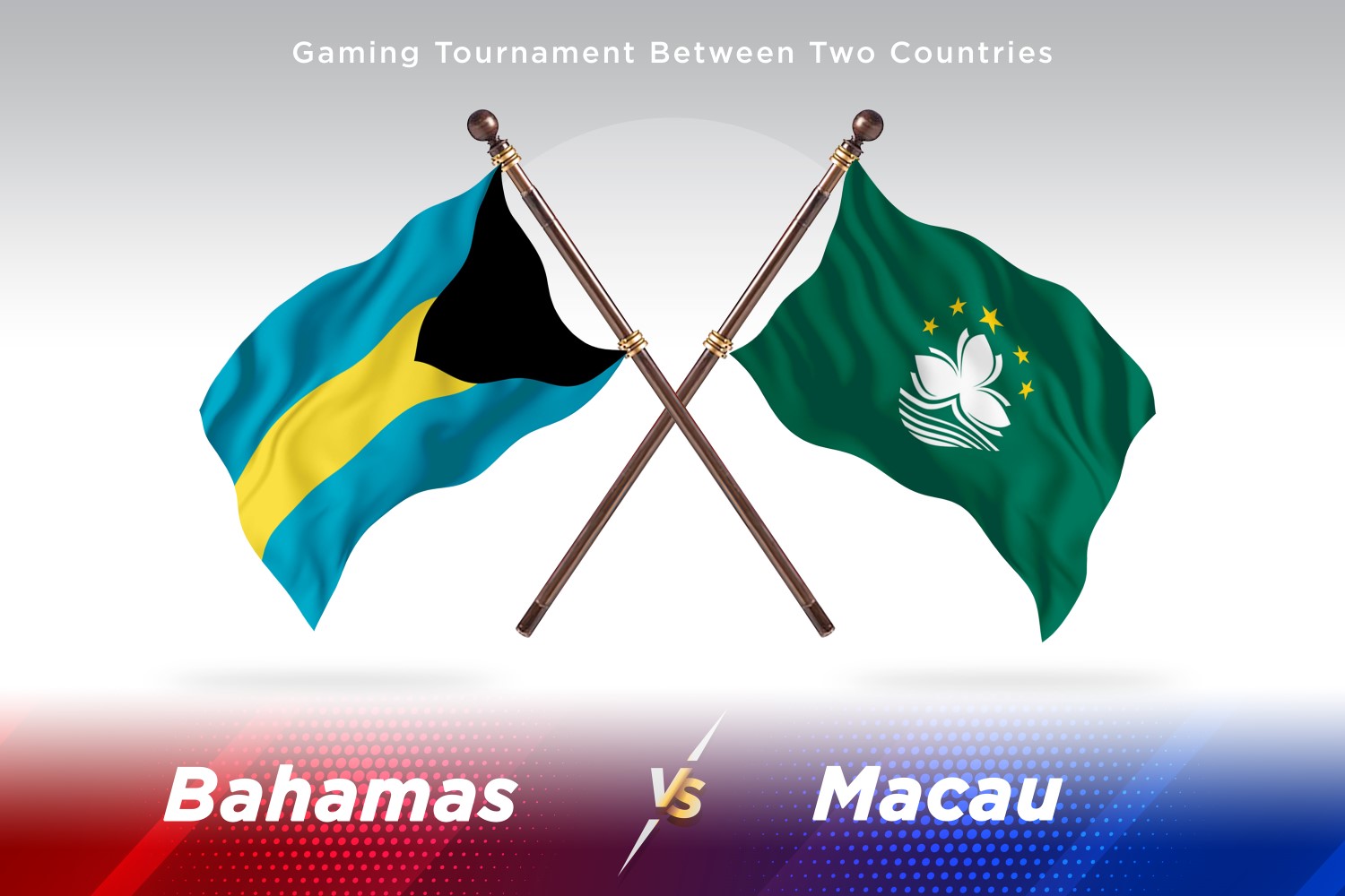 Bahamas versus Macau Two Flags