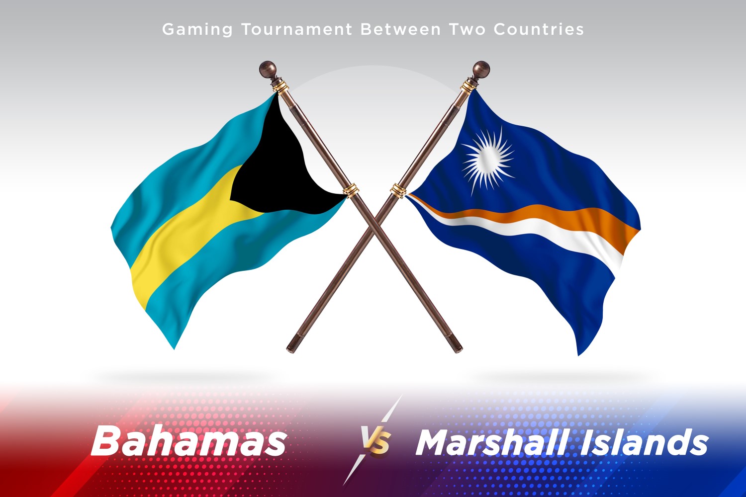 Bahamas versus Marshall Islands Two Flags