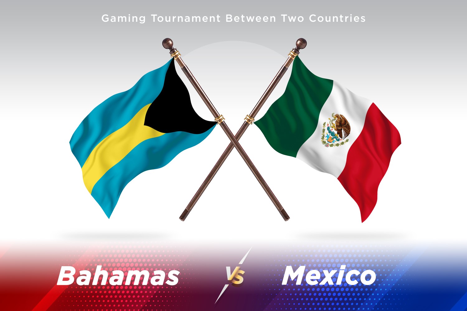 Bahamas versus Mexico Two Flags