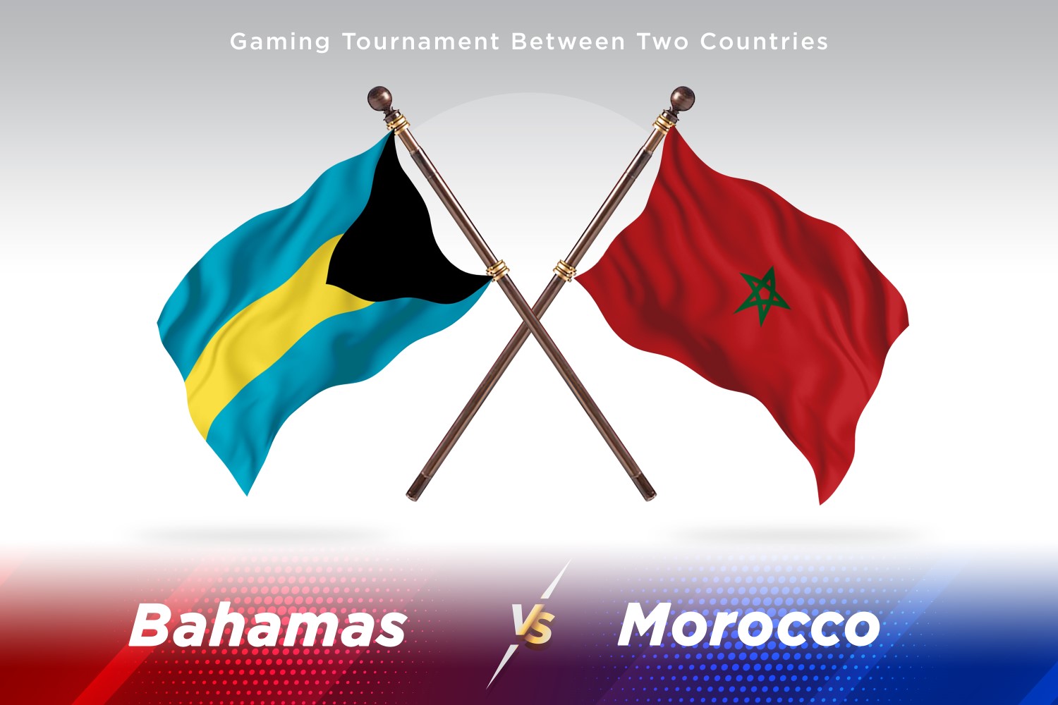 Bahamas versus morocco Two Flags