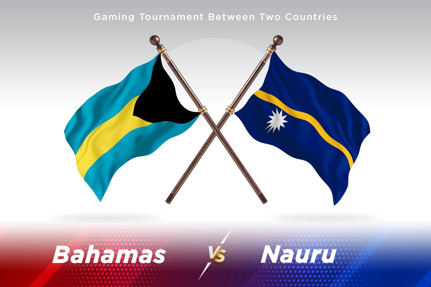 Bahamas versus Nauru Two Flags