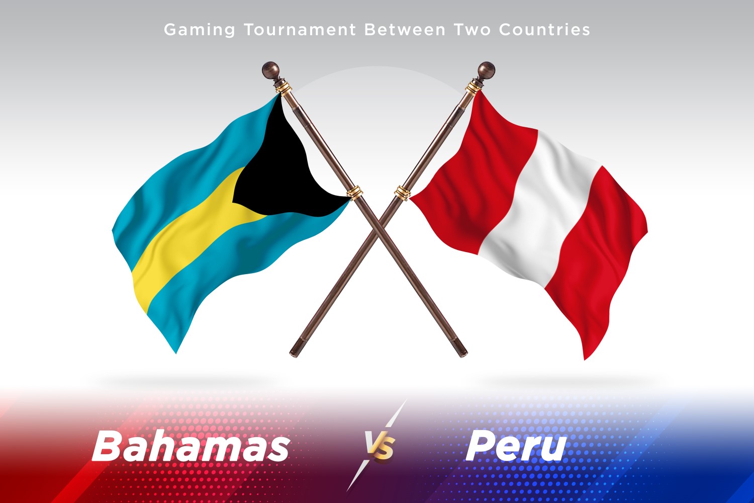 Bahamas versus Peru Two Flags