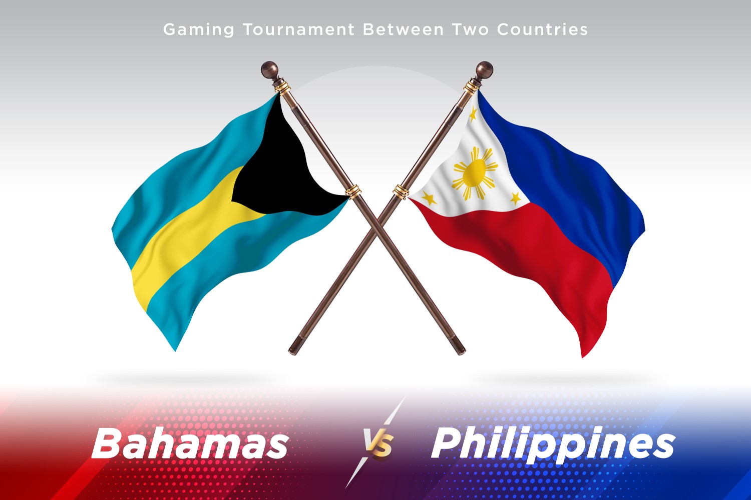 Bahamas versus Philippines Two Flags