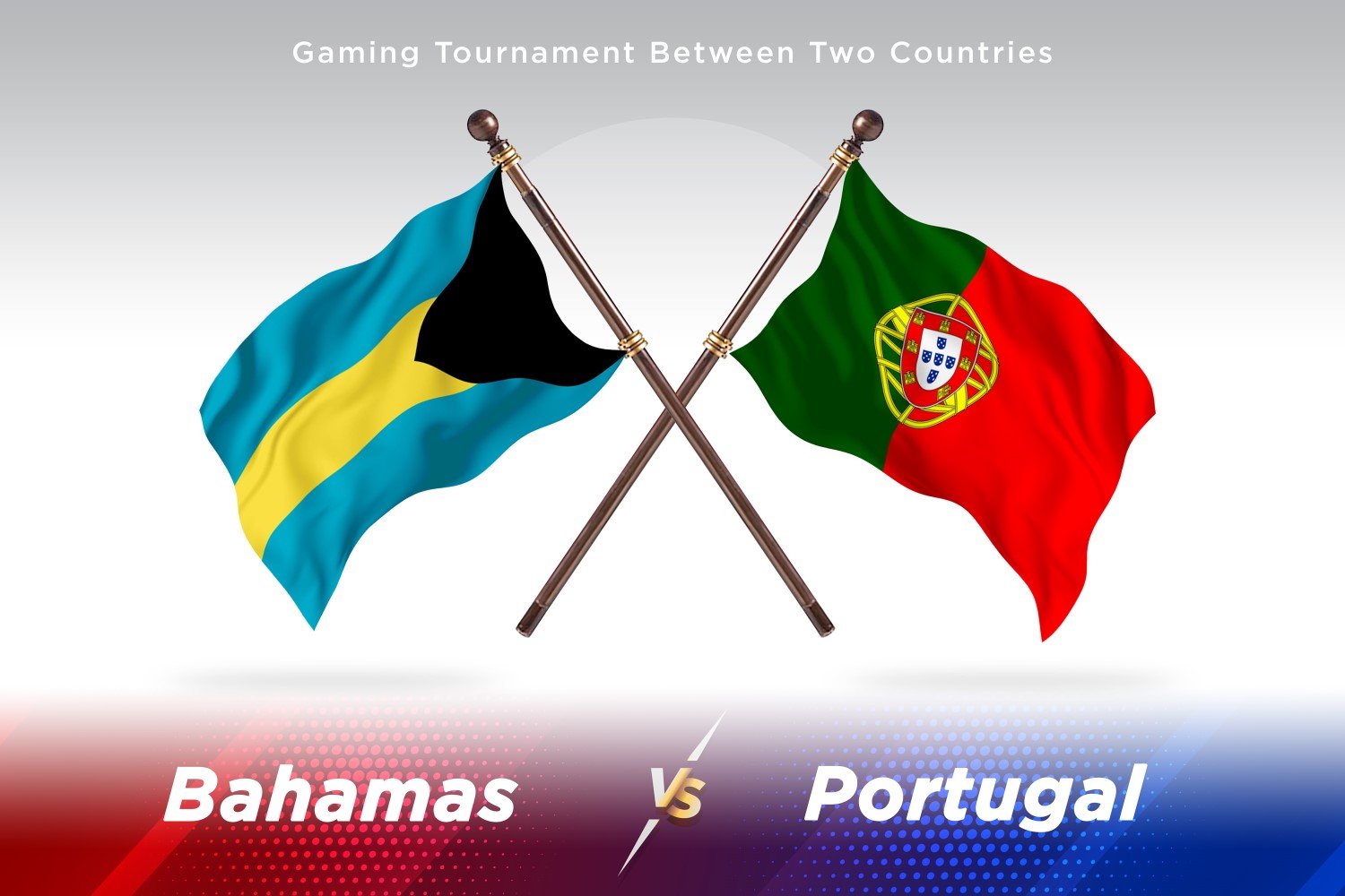 Bahamas versus Portugal Two Flags