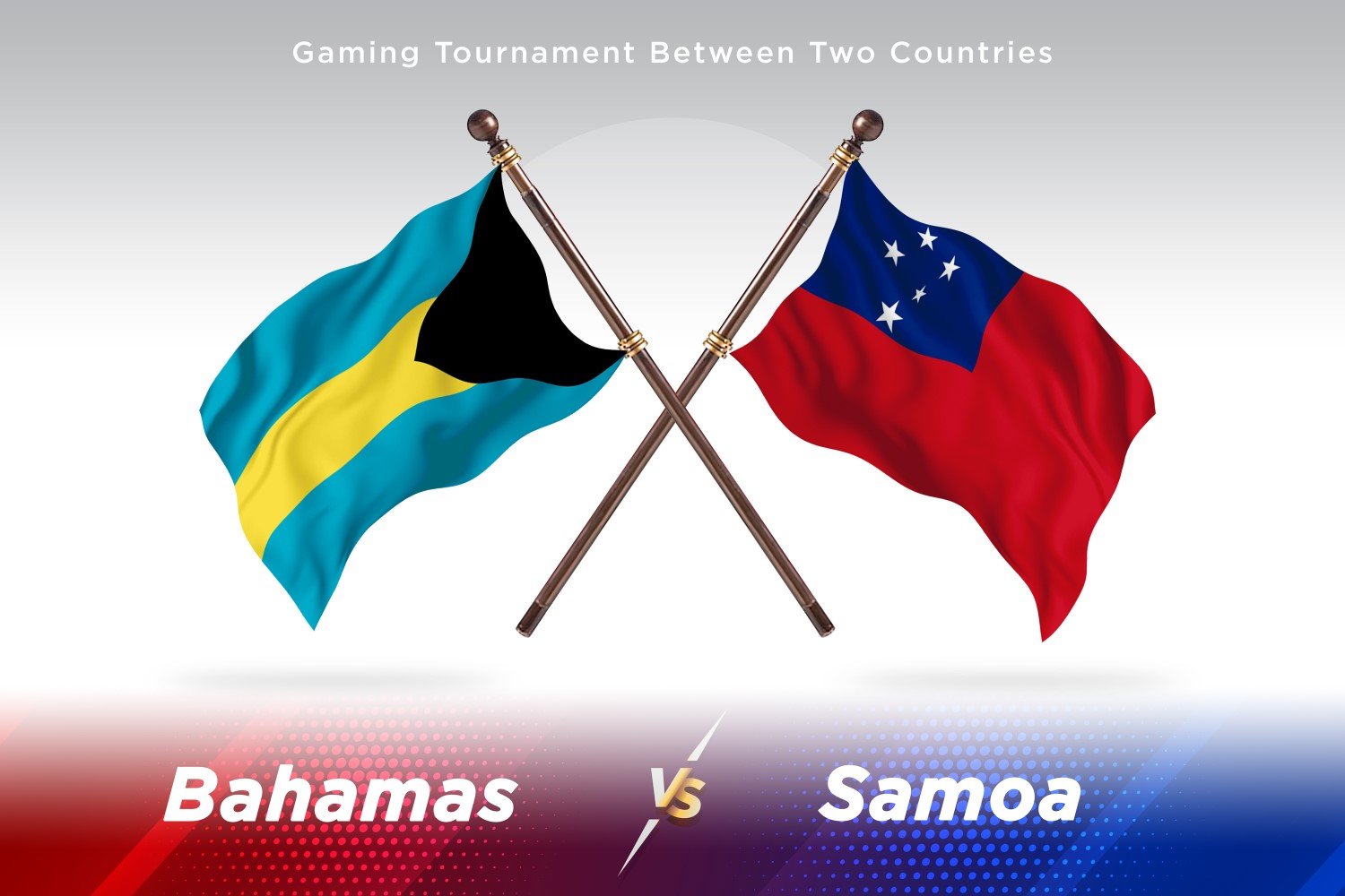 Bahamas versus Samoa Two Flags