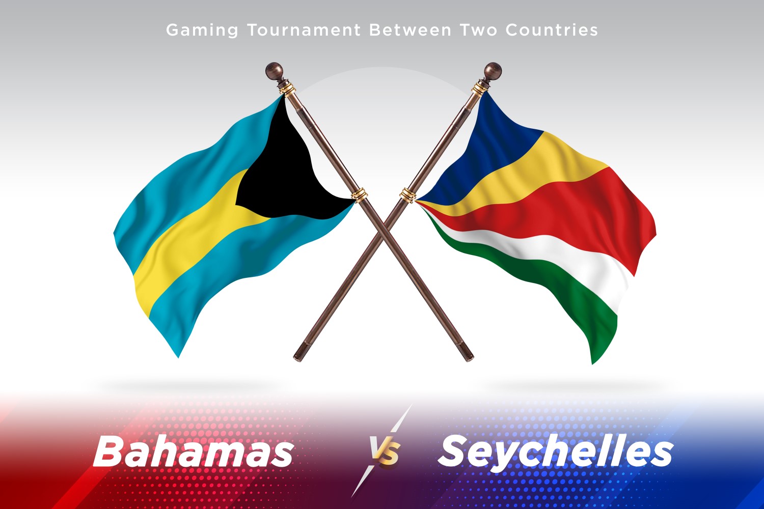 Bahamas versus Seychelles Two Flags