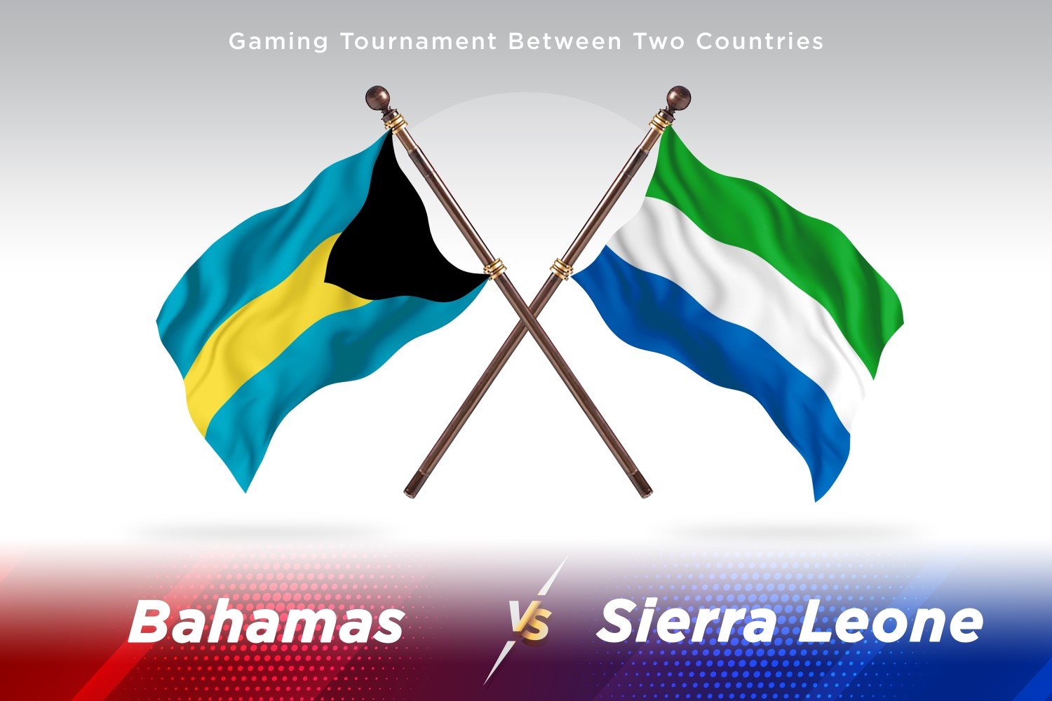 Bahamas versus sierra Leone Two Flags