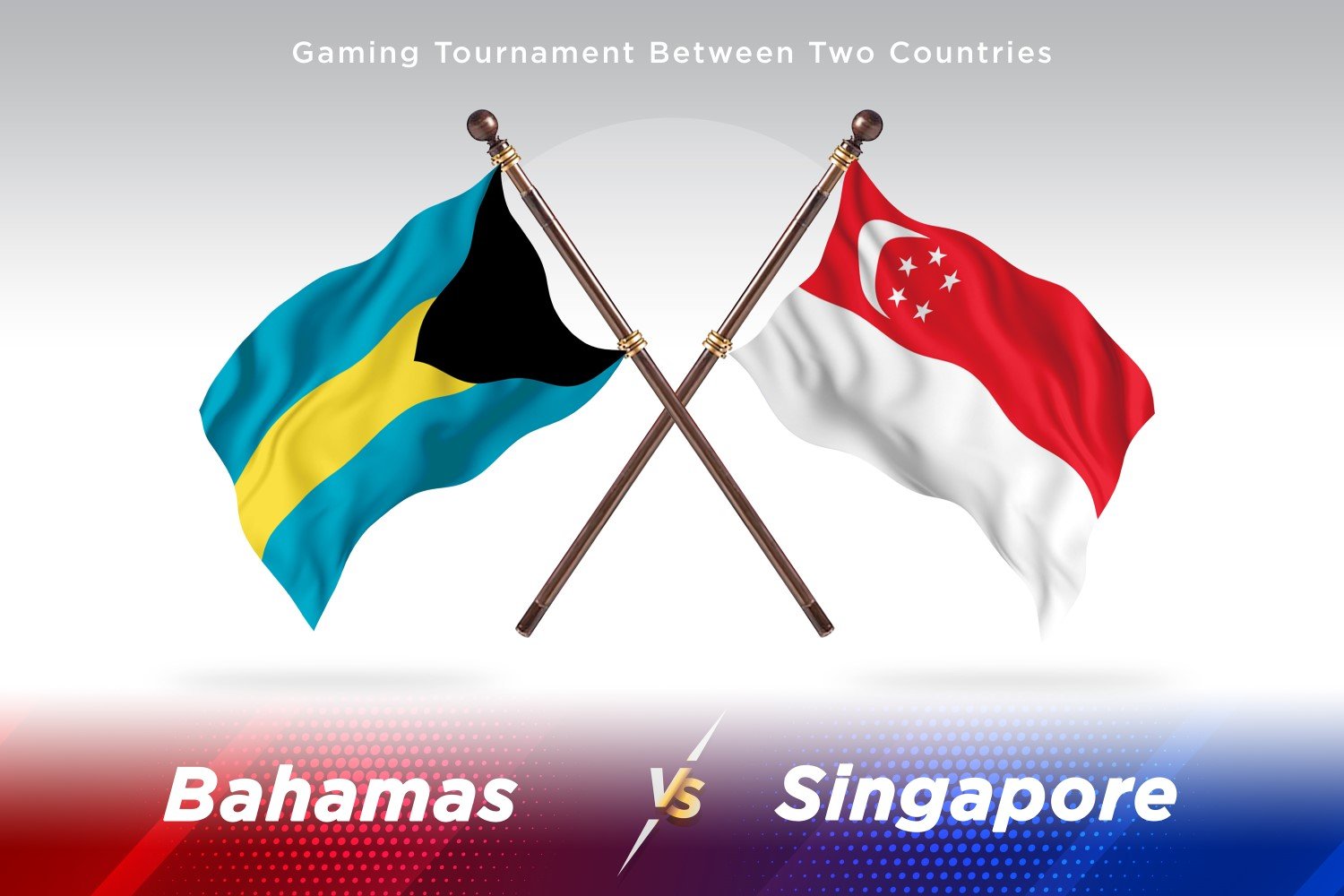 Bahamas versus singapore Two Flags