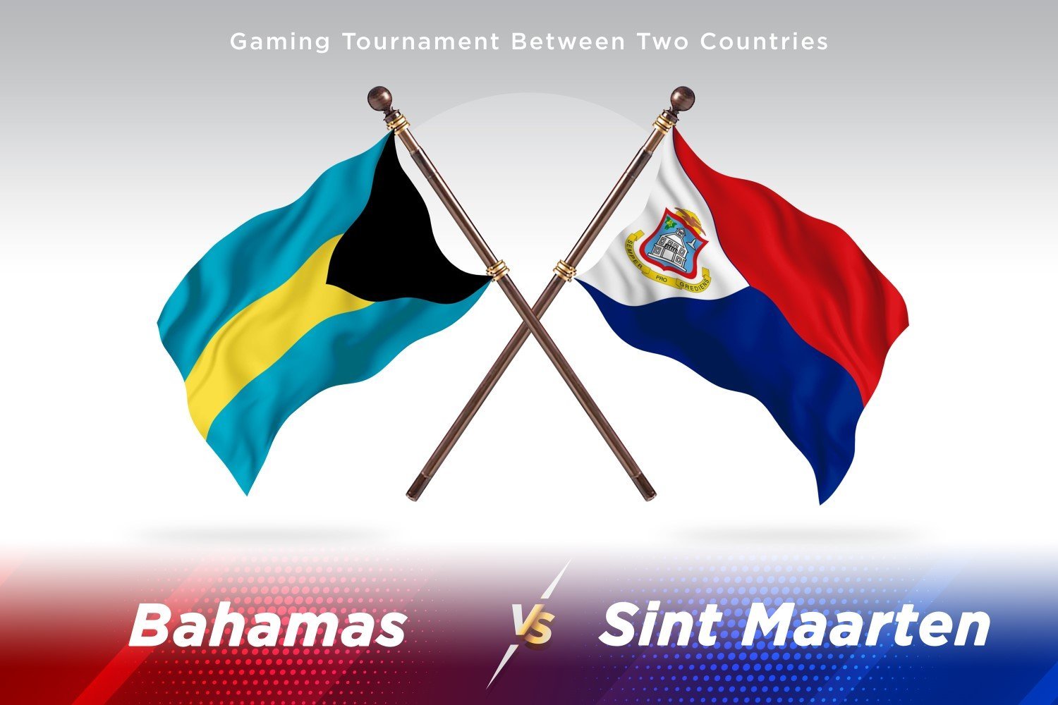 Bahamas versus Sint marten Two Flags