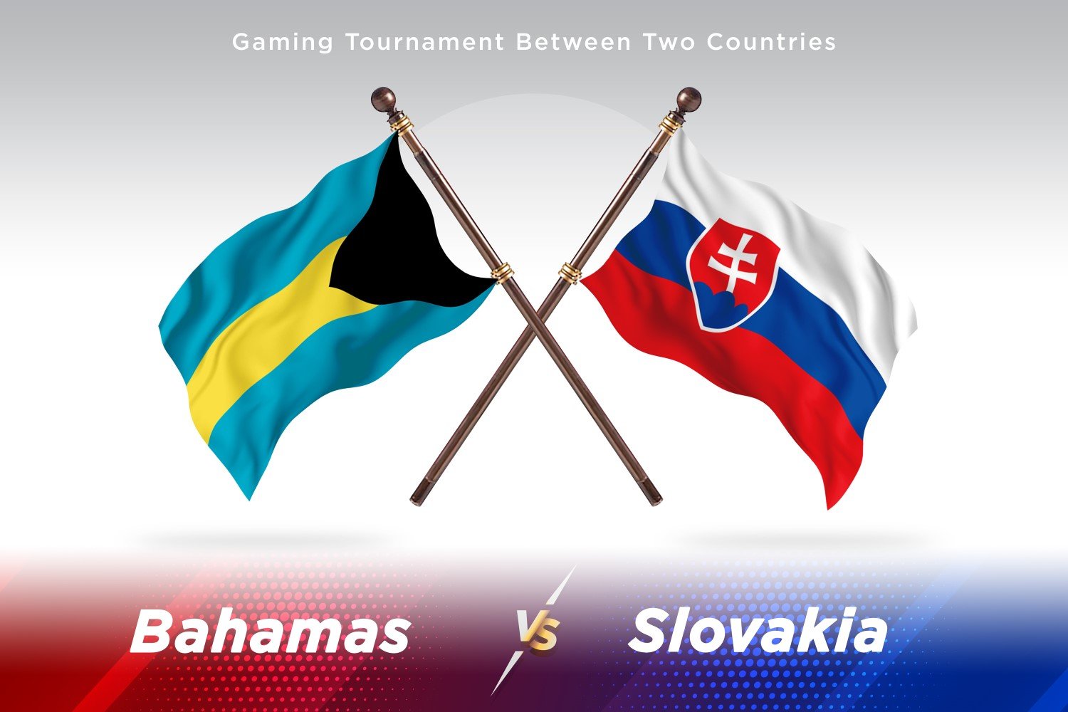 Bahamas versus Slovakia Two Flags