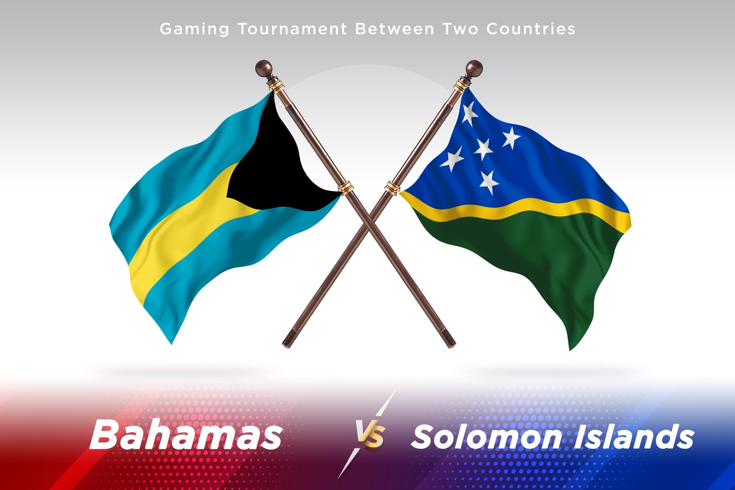 Bahamas versus Solomon islands Two Flags