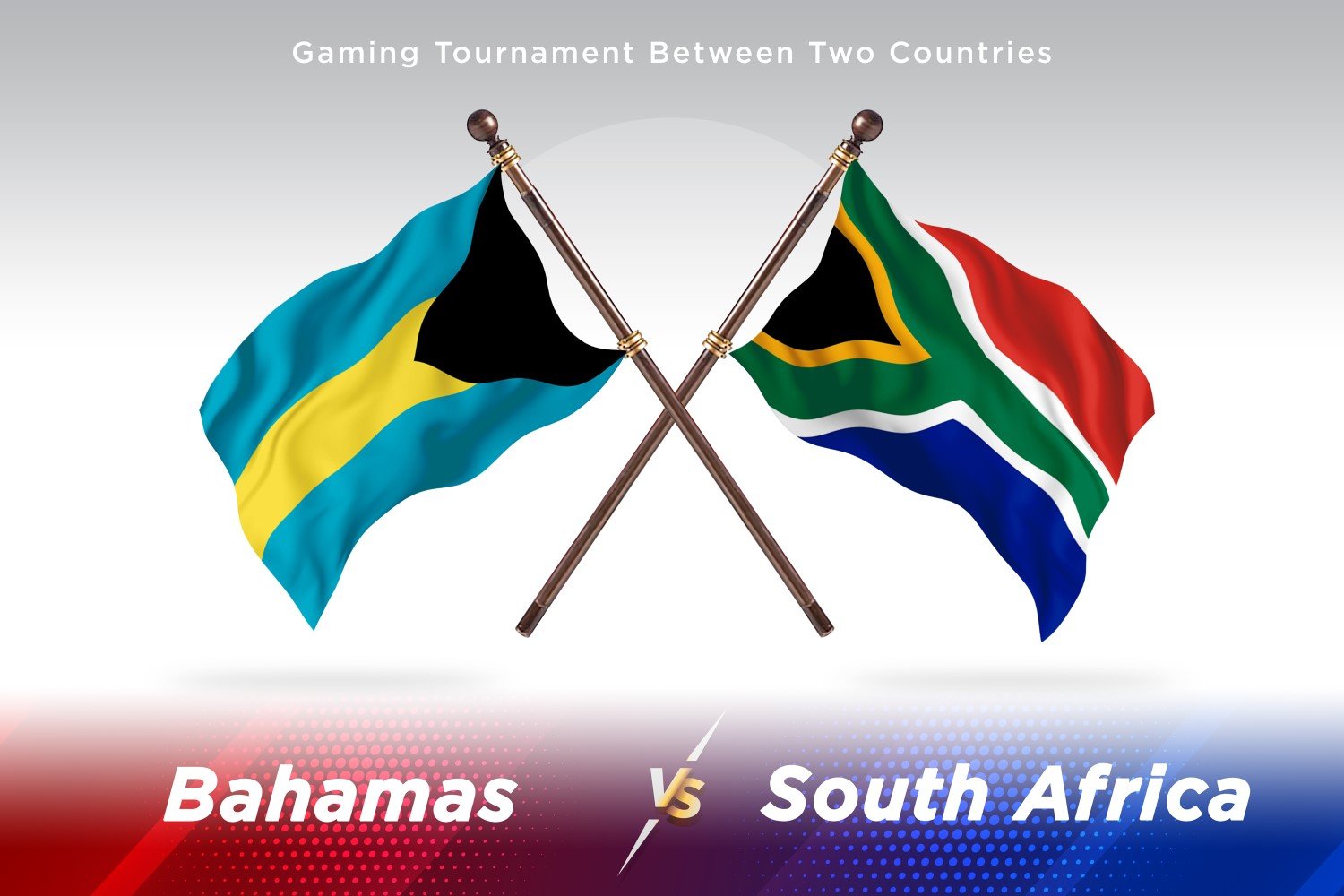 Bahamas versus south Africa  Two Flags