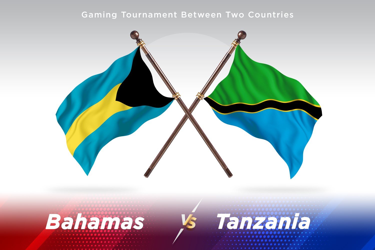 Bahamas versus Tanzania Two Flags