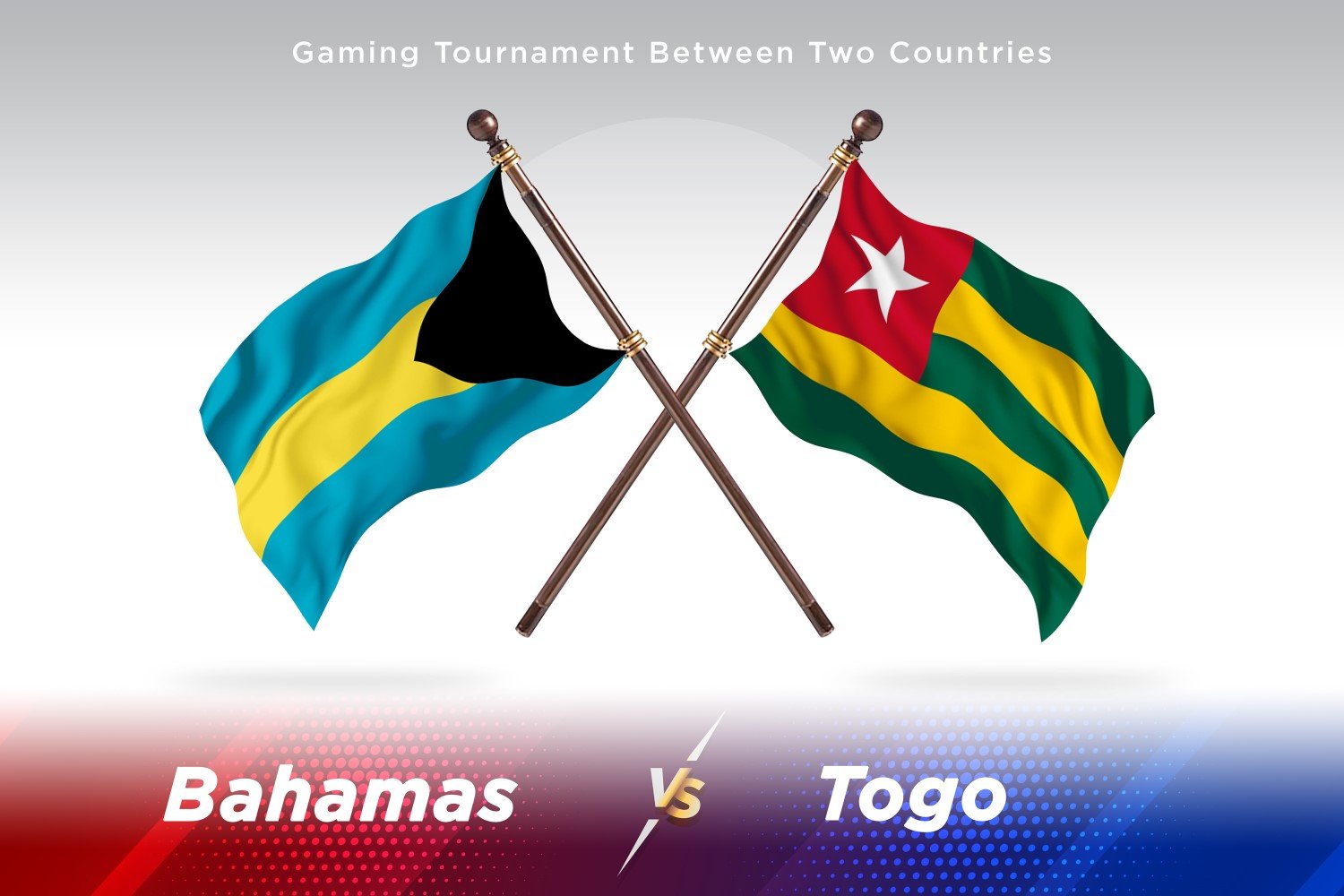 Bahamas versus Senegal Two Flags