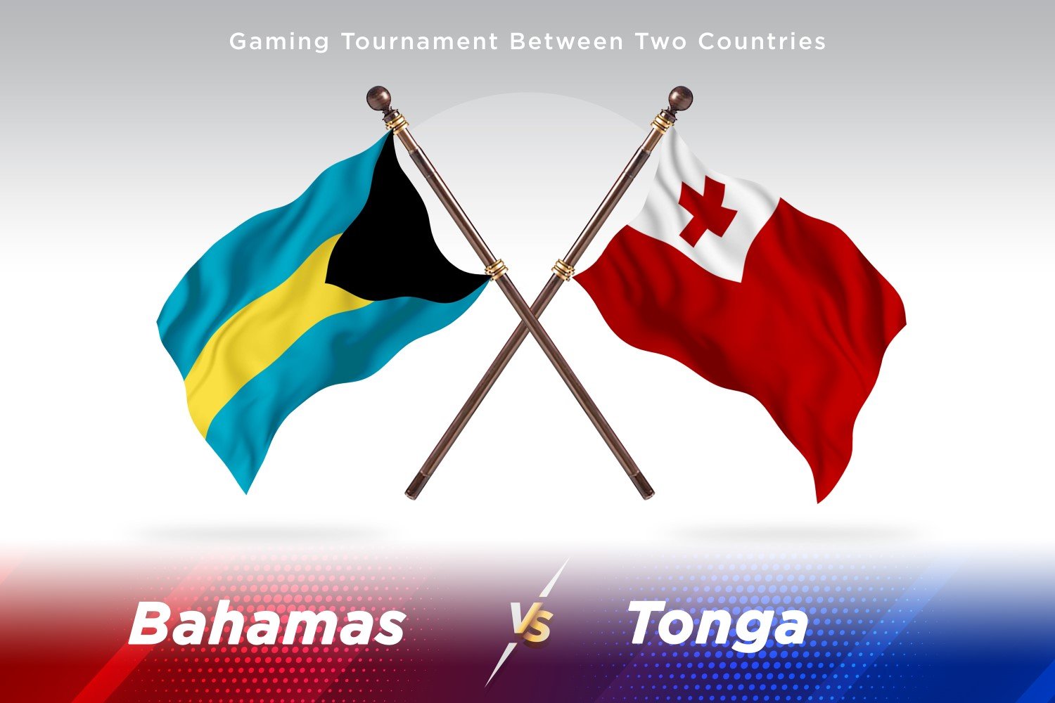 Bahamas versus Tonga Two Flags