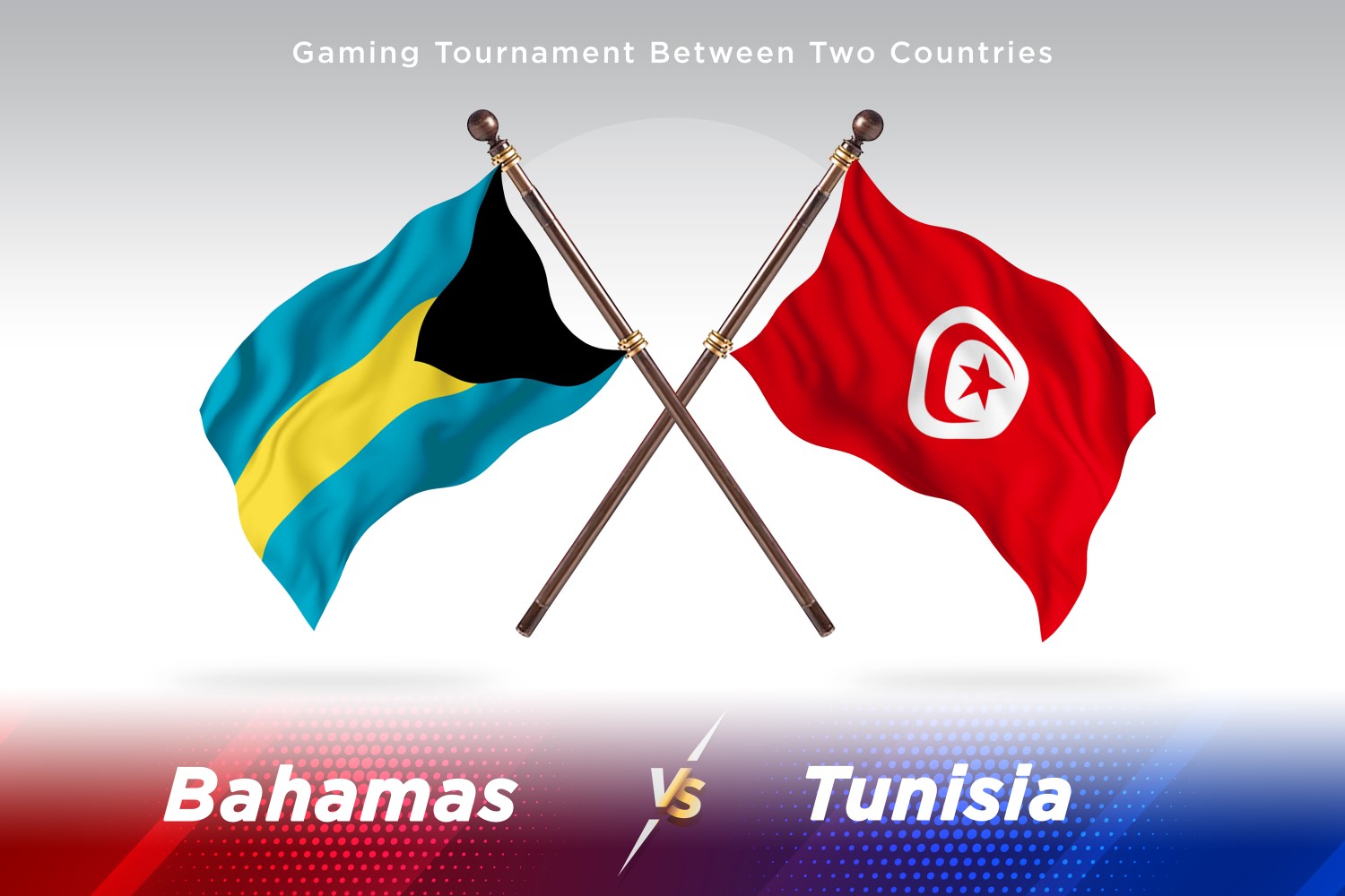 Bahamas versus Tunisia Two Flags